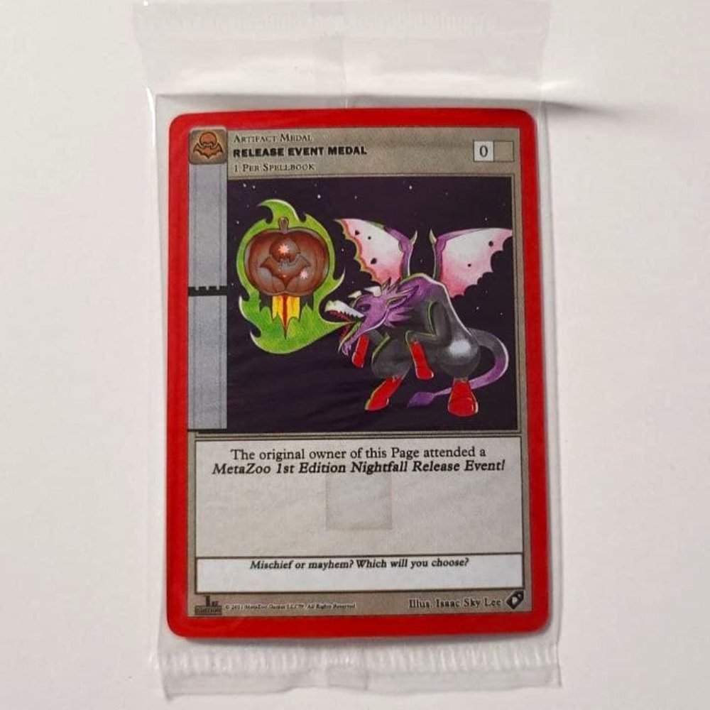 MetaZoo - 1x Nightfall 1st Edition Release Event Medal Promo (SEALED/NM)
